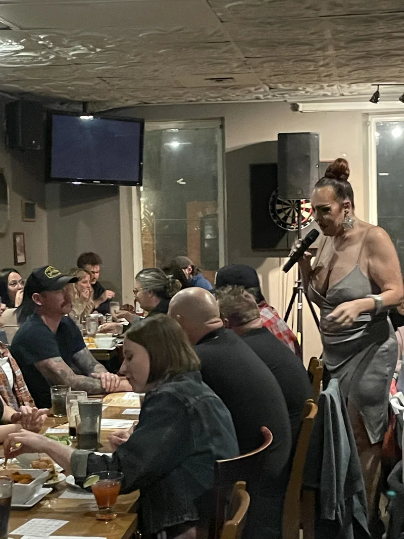 Kenadie entertaining guests at Dirty Bingo