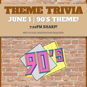 Trivia - 90's – Monday June 1st - The Powerhouse