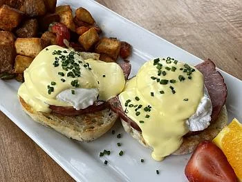 Eggs Benedict from The Powerhouse brunch menu