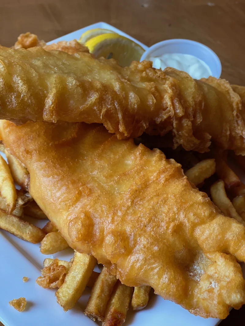 District Kitchen + Bar fish and chips